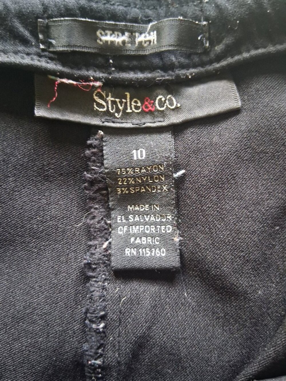 Style and Co. Stretchy black pants